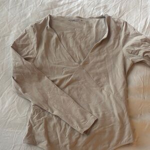 Abercrombie Long Sleeve V-Neck Bodysuit